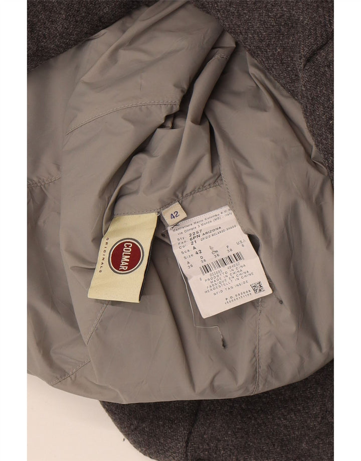 Colmar Damen Wattierter Mantel IT 42 Small Grau Colourblock