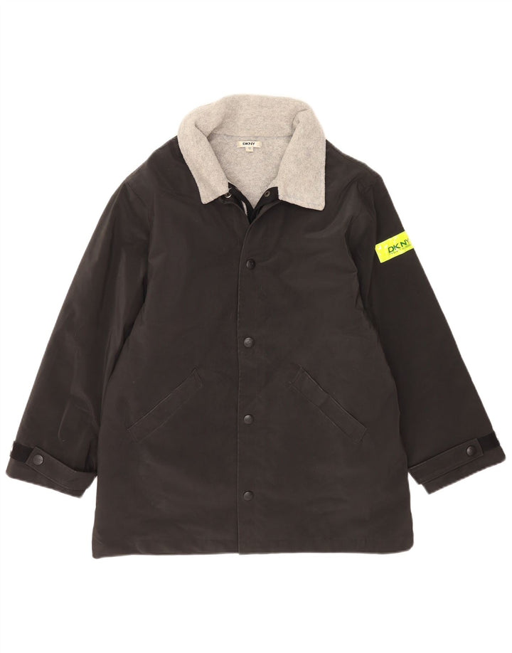 Dkny Jungen-Windbreaker-Jacke, 11–12 Jahre, schwarze Baumwolle