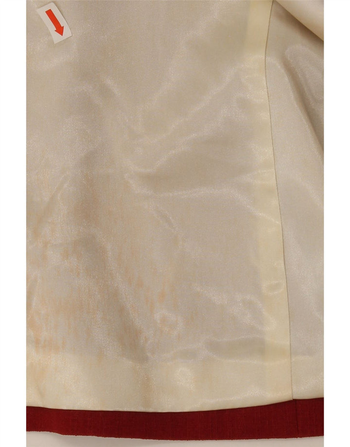 JACQUES VERT Womens 1 Button Short Sleeve Blazer Jacket UK 22 3XL Red Vintage Jacques Vert and Second-Hand Jacques Vert from Messina Hembry 