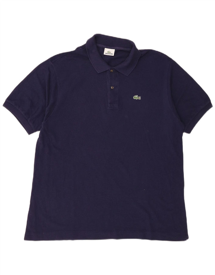 LACOSTE Herren Poloshirt Größe 6 XL Marineblaue Baumwolle