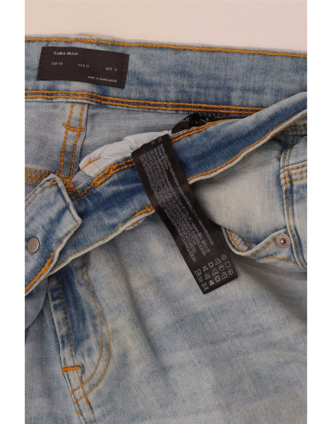 Zara Herren Slim Jeans EU 40 Medium W31 L26 Blaue Baumwolle