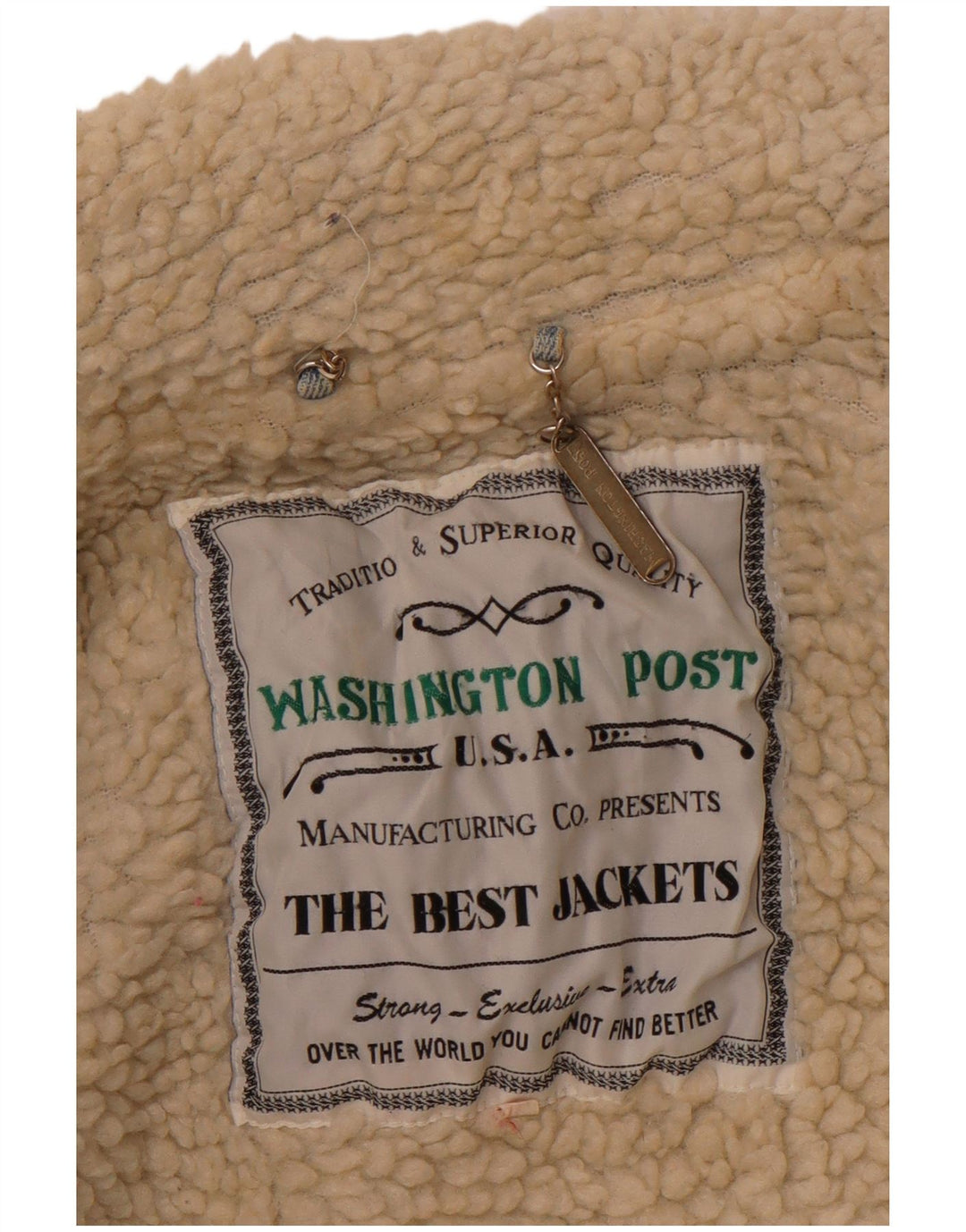 VINTAGE Herren Denim Sherpa Jacke UK 40 Große blaue Baumwolle