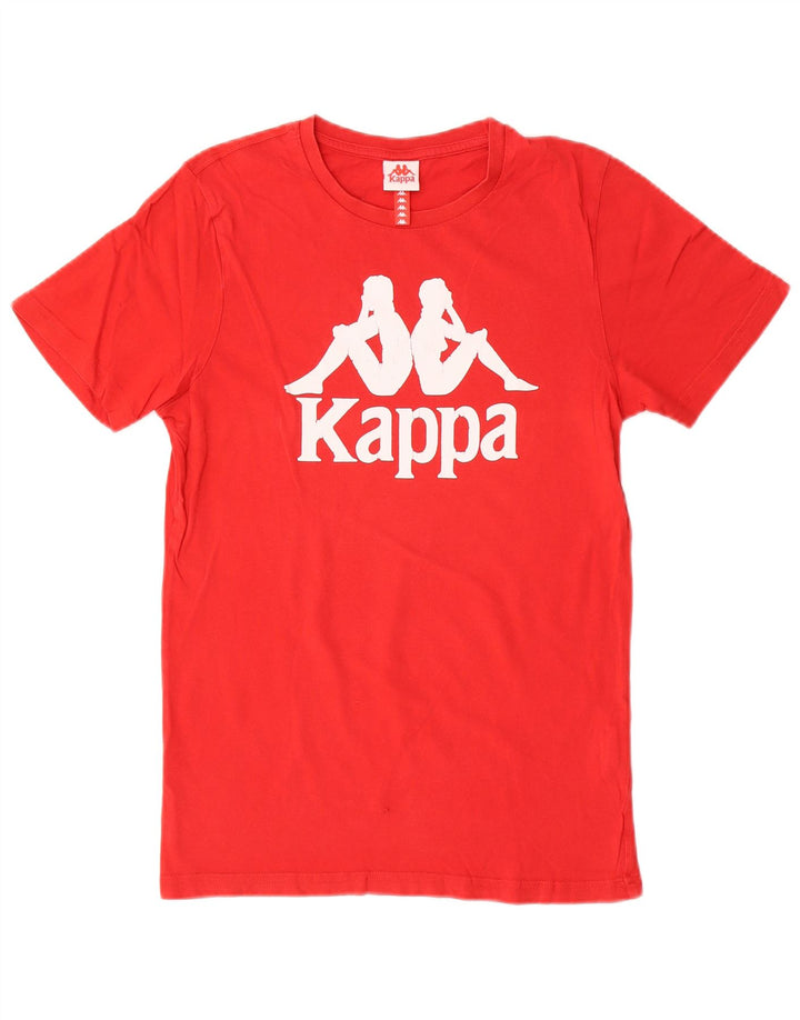 Kappa Herren Grafik T-Shirt Top XS Rot Baumwolle