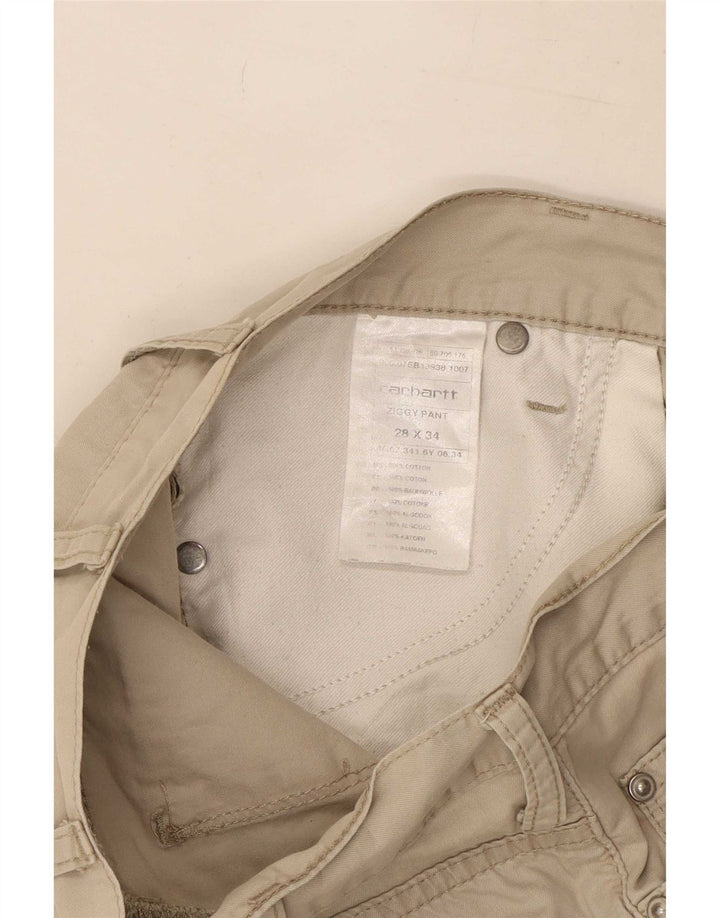 Carhartt Damen Bermudashorts Medium W28 Beige Baumwolle