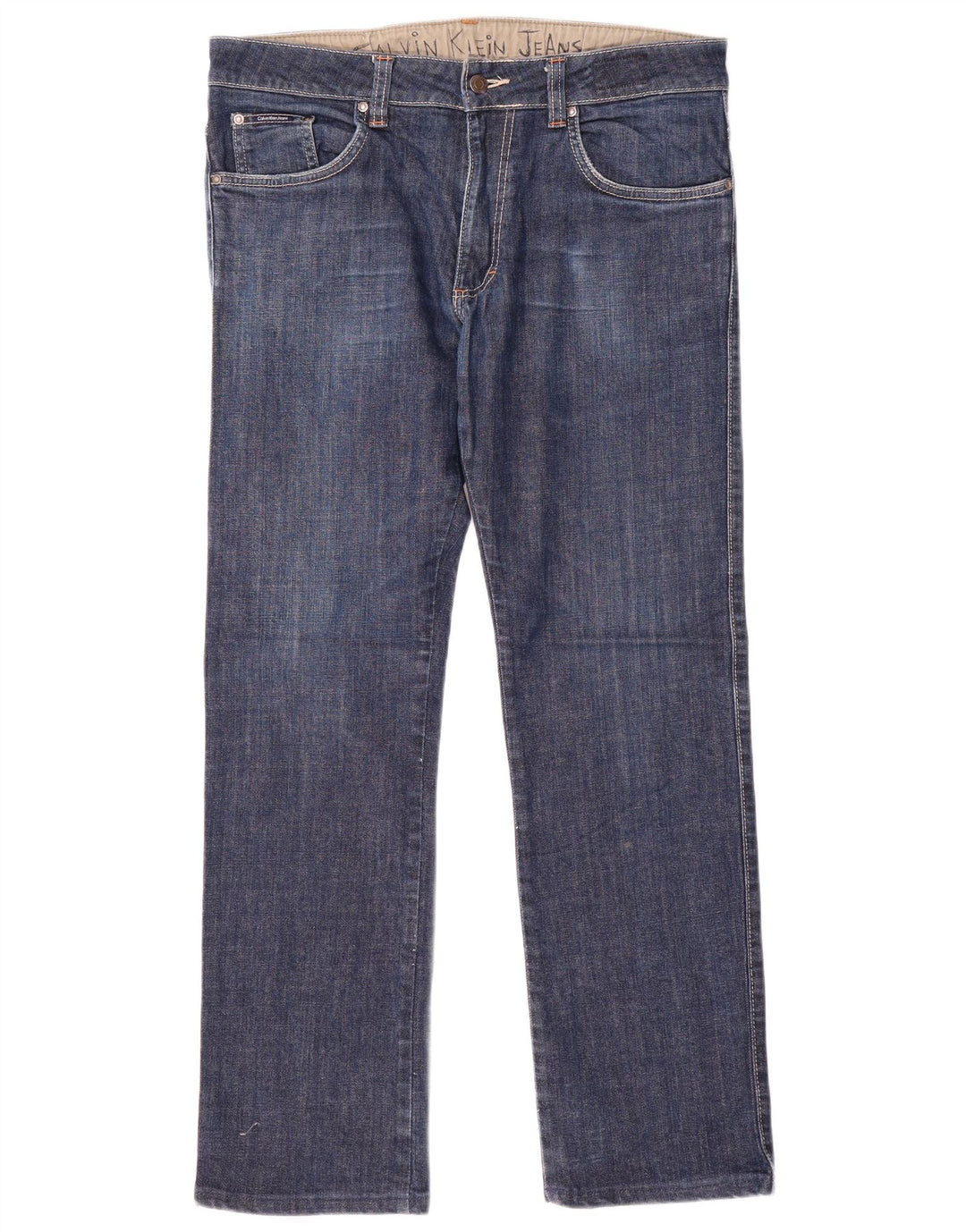 Calvin Klein Herren Straight Jeans W34 L30 Blau