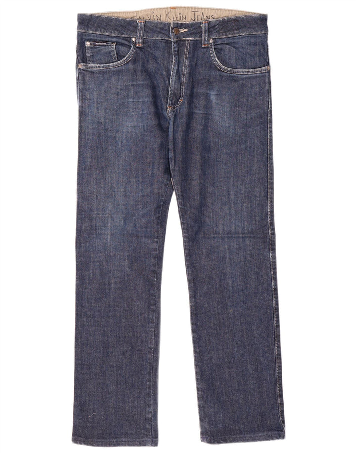 Calvin Klein Herren Straight Jeans W34 L30 Blau