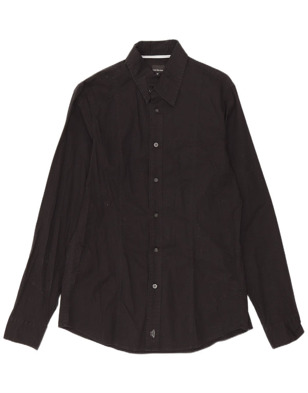 Calvin Klein Jeans Herrenhemd Mittelschwarze Baumwolle