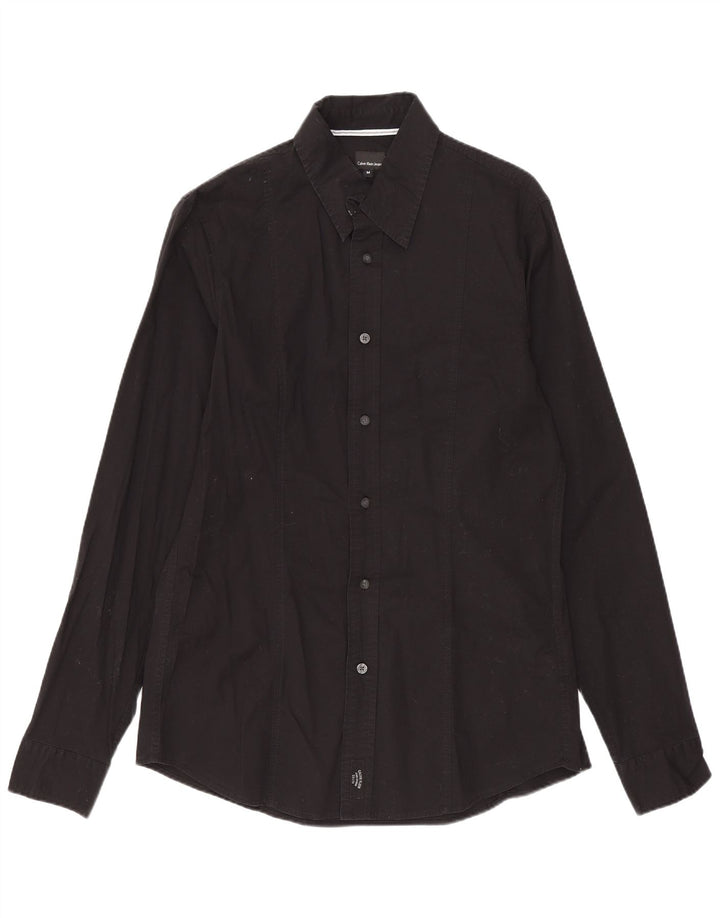 Calvin Klein Jeans Herrenhemd Mittelschwarze Baumwolle
