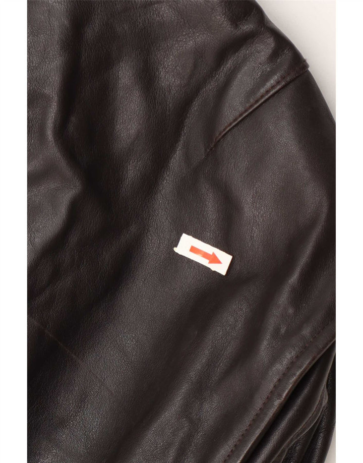 Vintage Herren Lederjacke IT 52 XL Braun