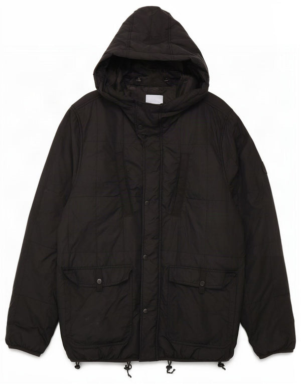Bench Herren-Jacke mit Kapuze, gepolstert, UK 40, Größe L, Schwarz, Polyamid