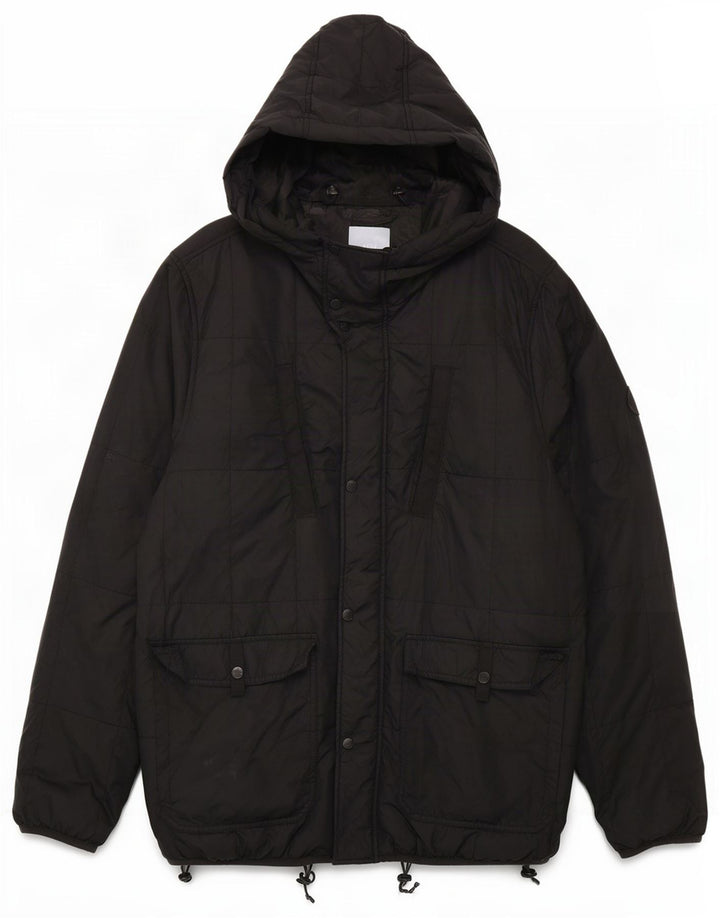Bench Herren-Jacke mit Kapuze, gepolstert, UK 40, Größe L, Schwarz, Polyamid