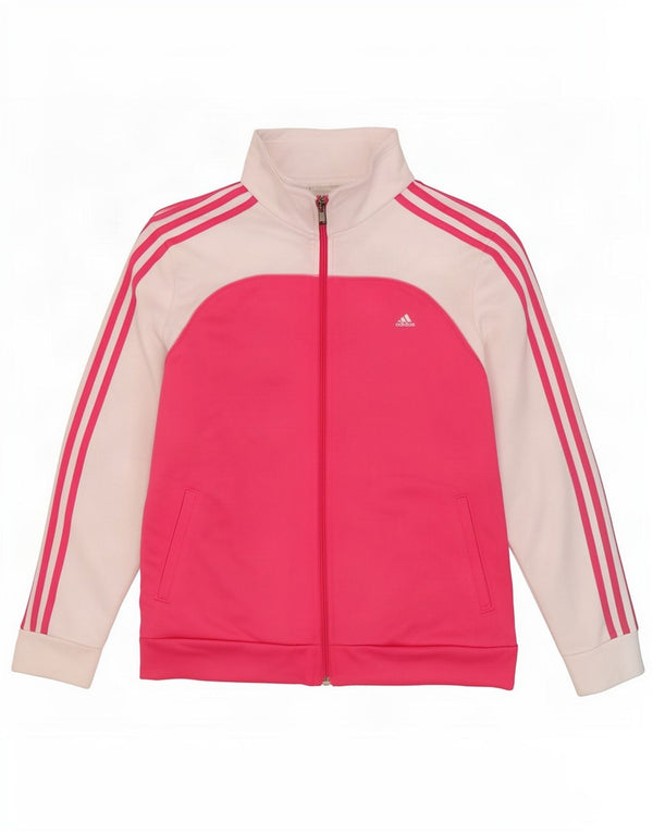 Adidas Damen Climalite Trainingsanzug Top Jacke UK 20/22 XL Rosa Farbblock