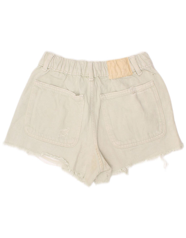 Zara Mädchen-Jeansshorts, 11–12 Jahre, grüne Baumwolle