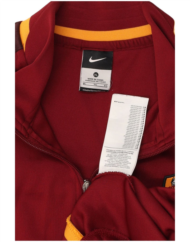 NIKE Herren As Roma Trainingsanzug-Oberteil, Jacke, XL, rotes Farbblock-Polyester