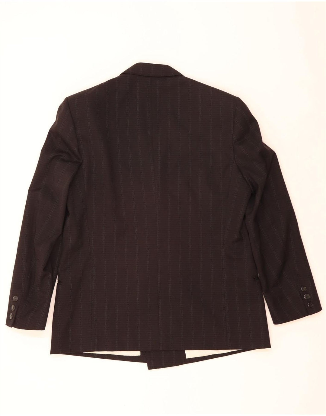 VENTANNI Zweireihiger Herren-Blazer IT 52 XL Schwarzer Nadelstreifen