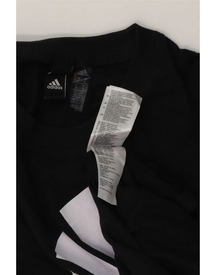 Adidas Herren Grafik T-Shirt Top Medium Schwarz Baumwolle