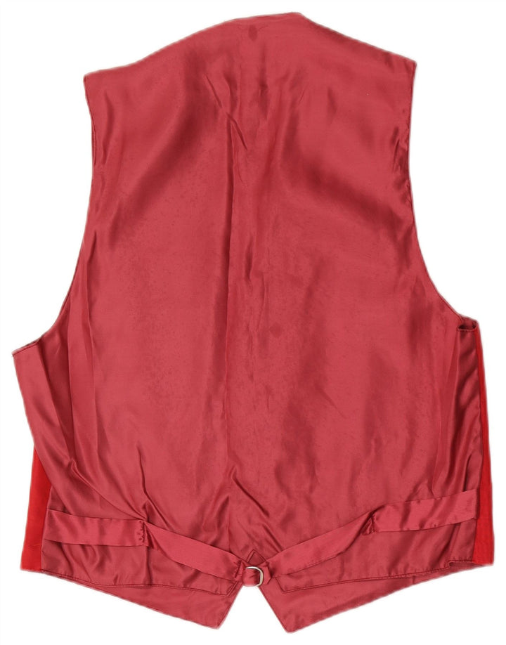 Vintage Herren Weste XL Rot Polyamid