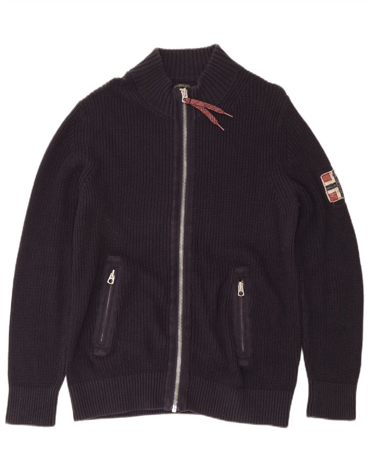 NAPAPIJRI Herren Geographic Cardigan Pullover Große Marineblaue Baumwolle