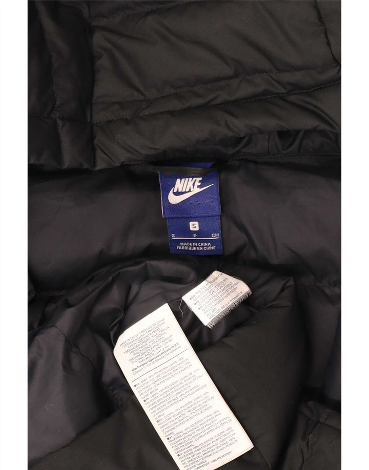 Nike Damen-Kapuzenjacke, wattiert, Gr. 10, Größe S, Schwarz, Polyester