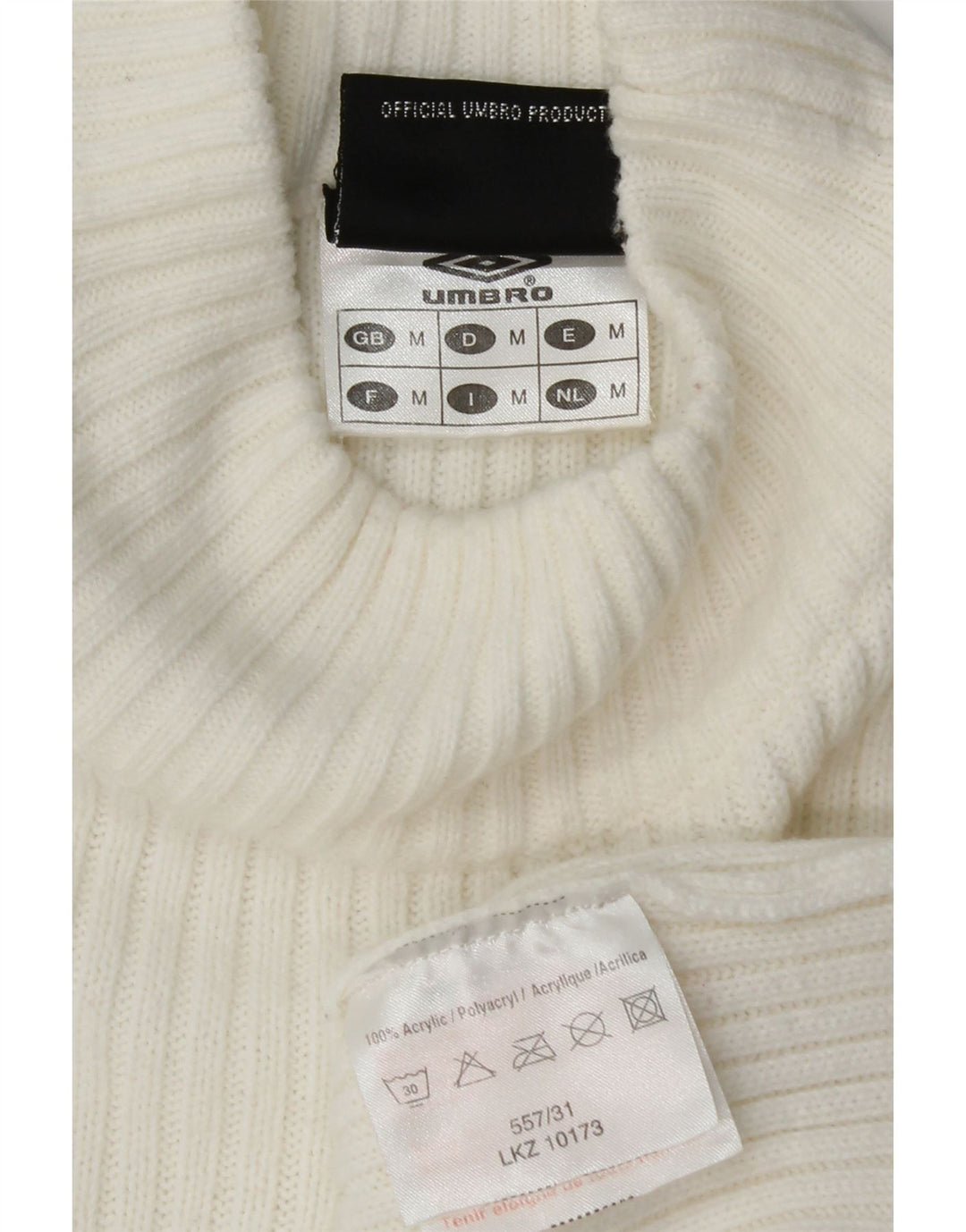 UMBRO Damen-Pullover mit Rollkragen, Grafik, UK 16, Mittelweiß, Acryl