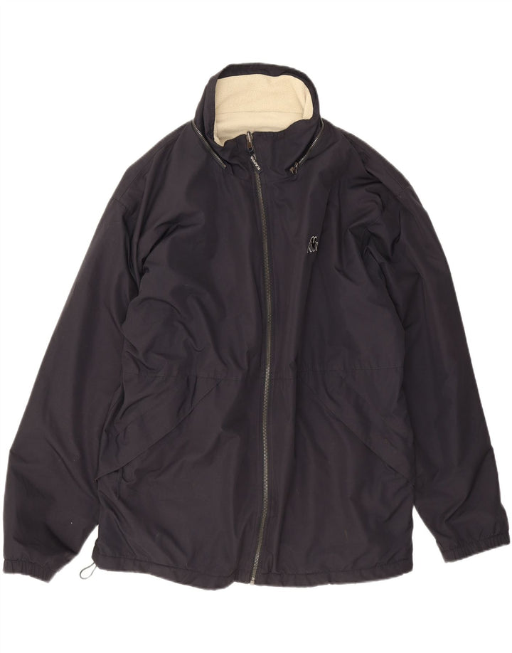 Kappa Herren Windjacke UK 40 Large Marineblau Polyester