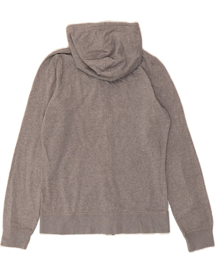 HURLEY Womens Zip Hoodie Sweater UK 12 Medium Grey Cotton Vintage Hurley and Second-Hand Hurley from Messina Hembry 