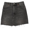 Zara Damen Mini-Jeansrock, Größe S, Größe 26, Schwarz, Baumwolle