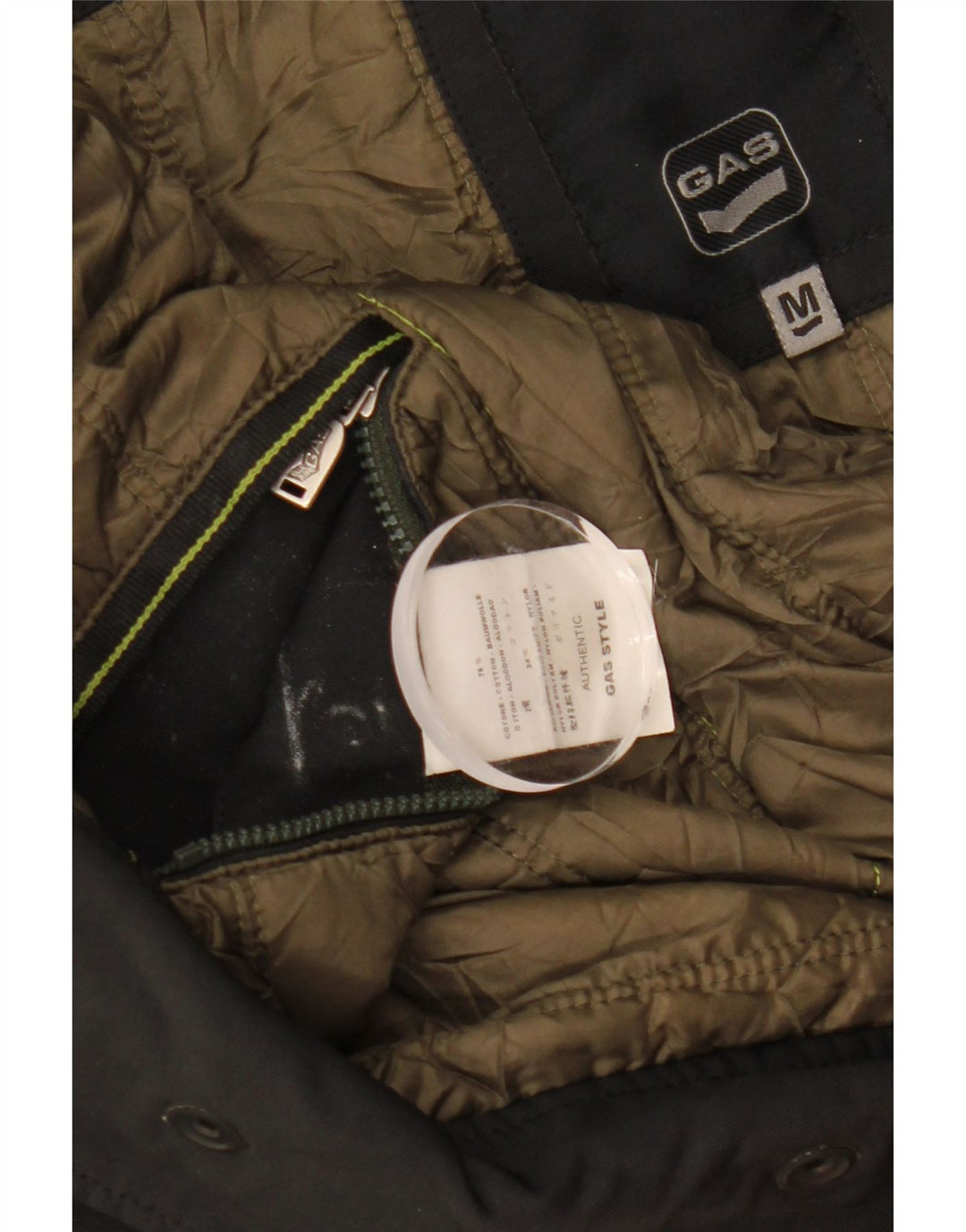 GAS Herren Militärjacke UK 38 Mittelschwarze Baumwolle