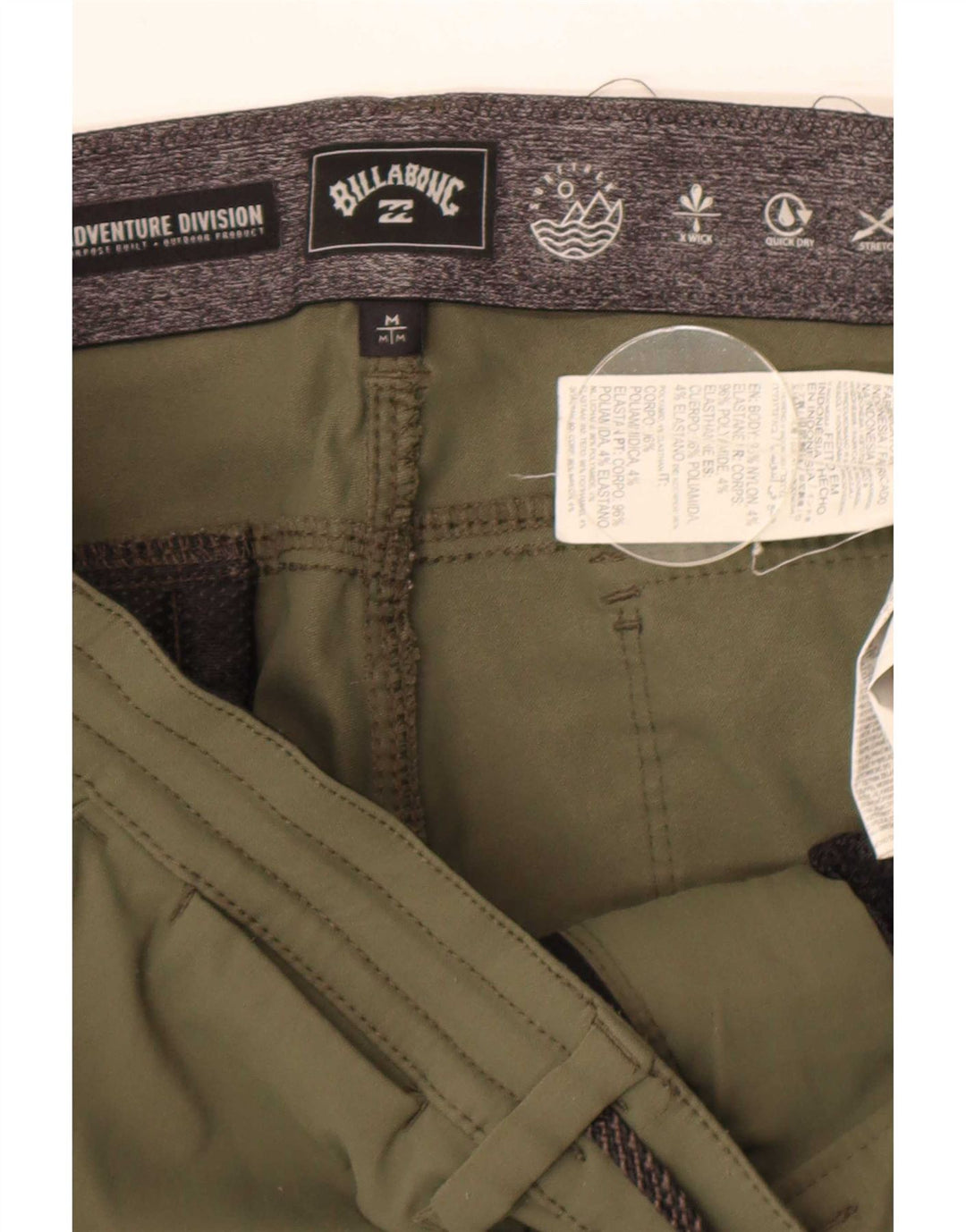 Billabong Slim Chino-Hose für Herren, Größe M, W32, L30, Khaki, Nylon