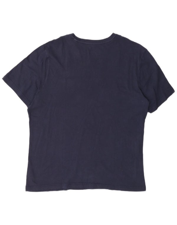Reebok Herren Grafik T-Shirt Top XL Marineblau Baumwolle