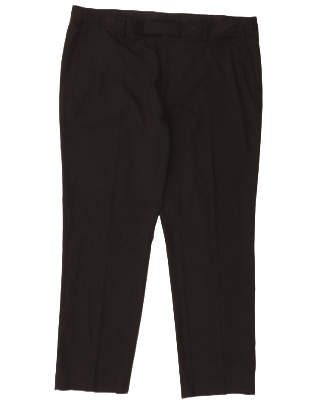 Marks & Spencer Herren-Anzughose mit normaler Passform, W42, L31, schwarzes Polyester