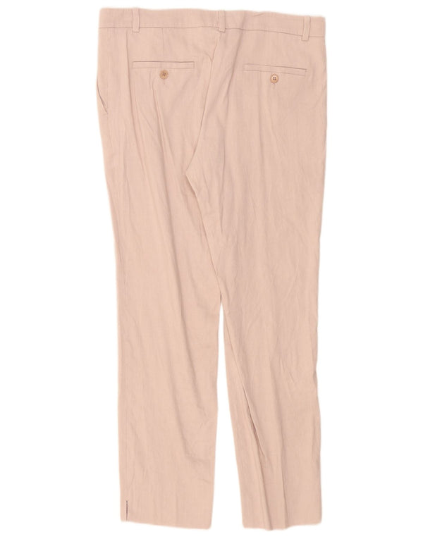 Jigsaw Slim Chino-Hose für Damen, UK 12, M, W32, L28, Rosa, Leinen
