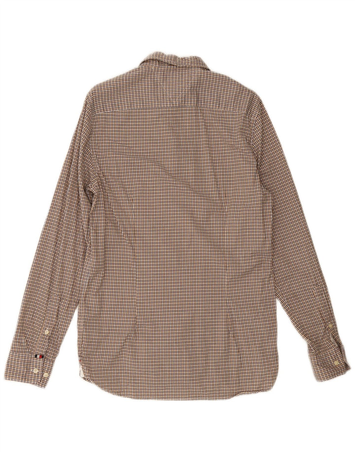 TOMMY HILFIGER Herren-Slim-Fit-Hemd aus mittelgelber Gingham-Baumwolle