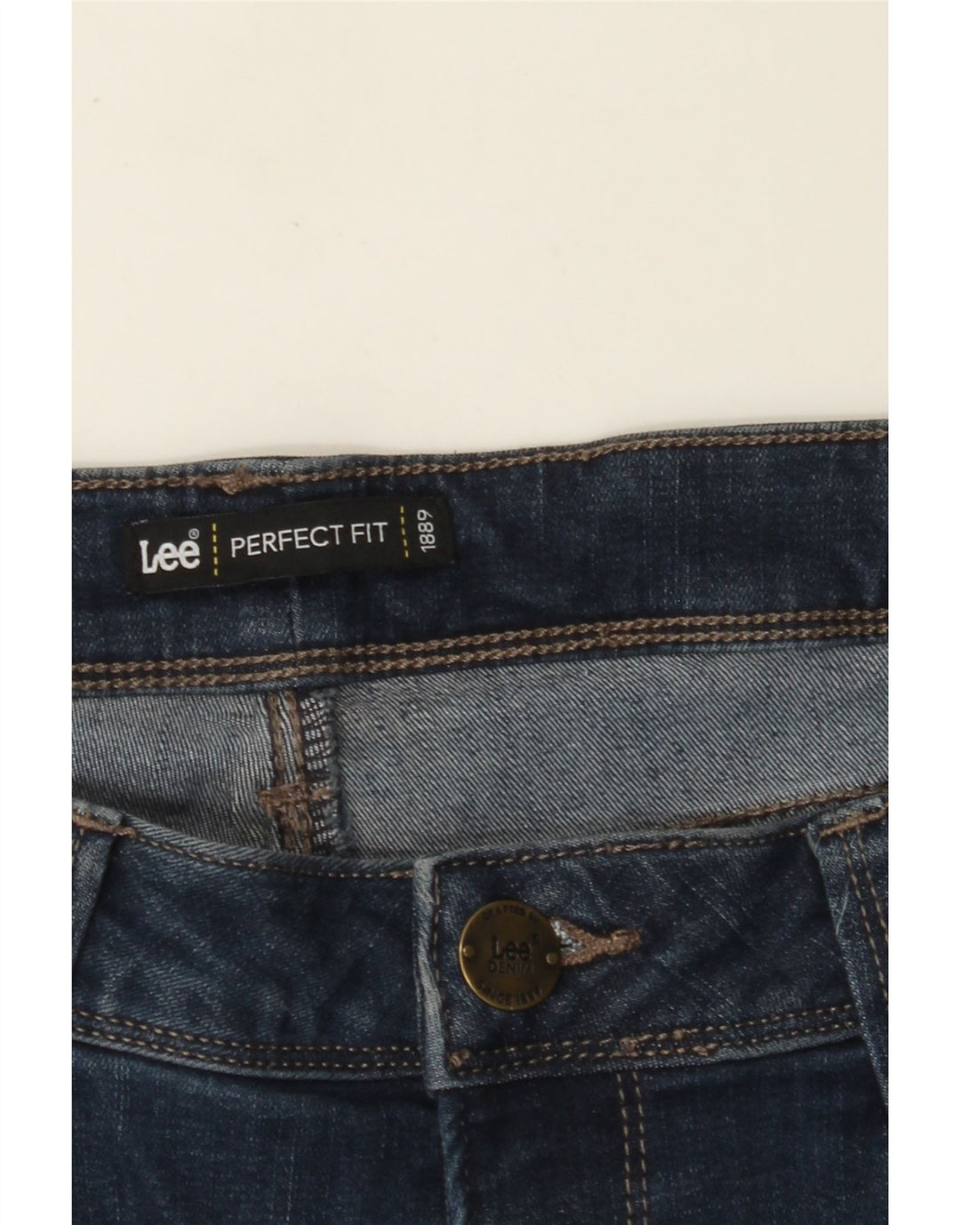 LEE Damen Perfect Fit Straight Jeans W34 L30 Marineblau