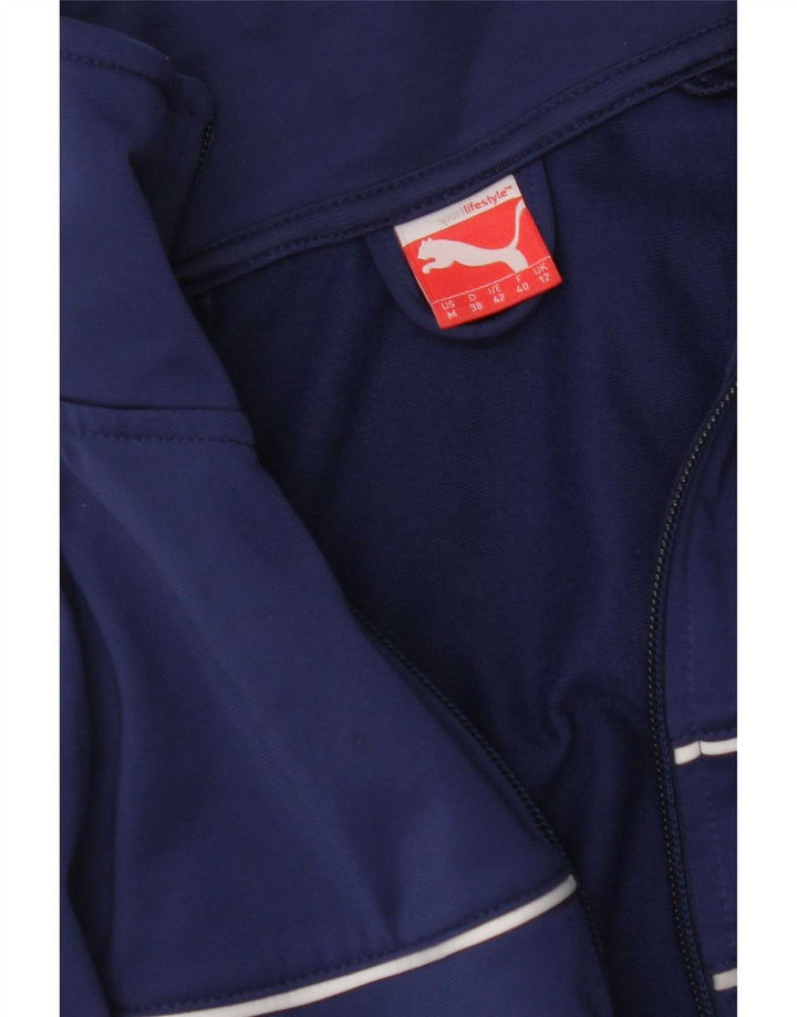 Puma Damen Trainingsanzug Top Jacke UK 12 Medium Marineblau
