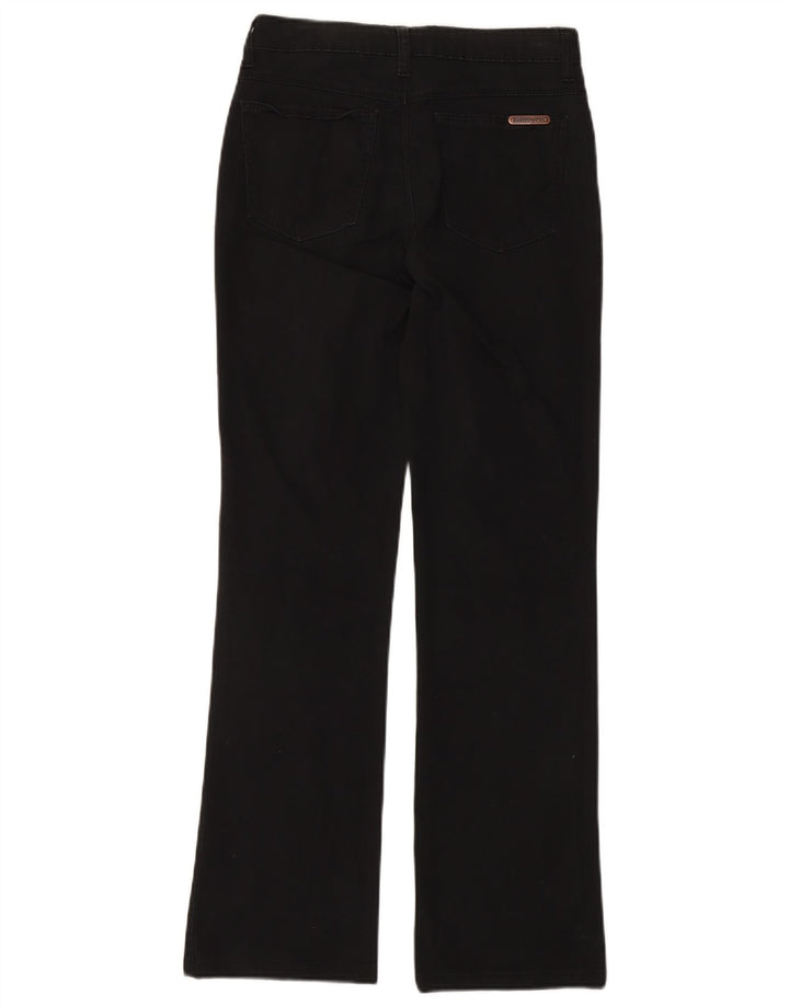 WRANGLER Damen Bootcut Jeans W28 L30 Schwarze Baumwolle