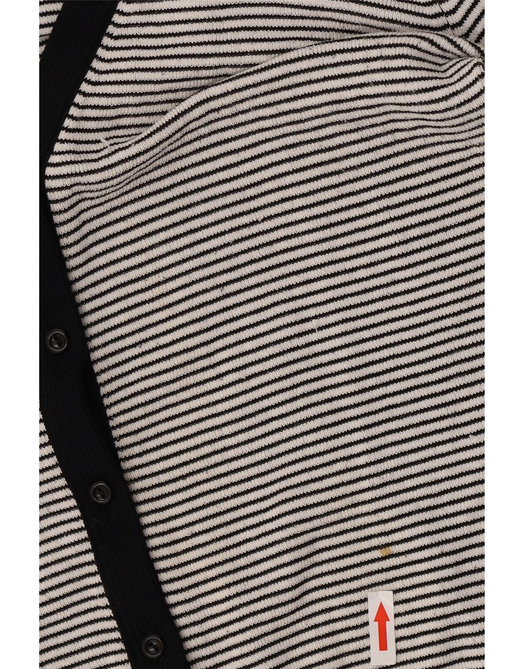 Zara Damen-Cardigan-Pullover UK 12 Mittelschwarz gestreift Rayon