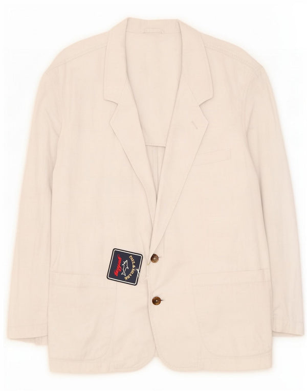 Paul & Shark Herren 2-Knopf-Blazerjacke UK 42 XL Off White Cotton