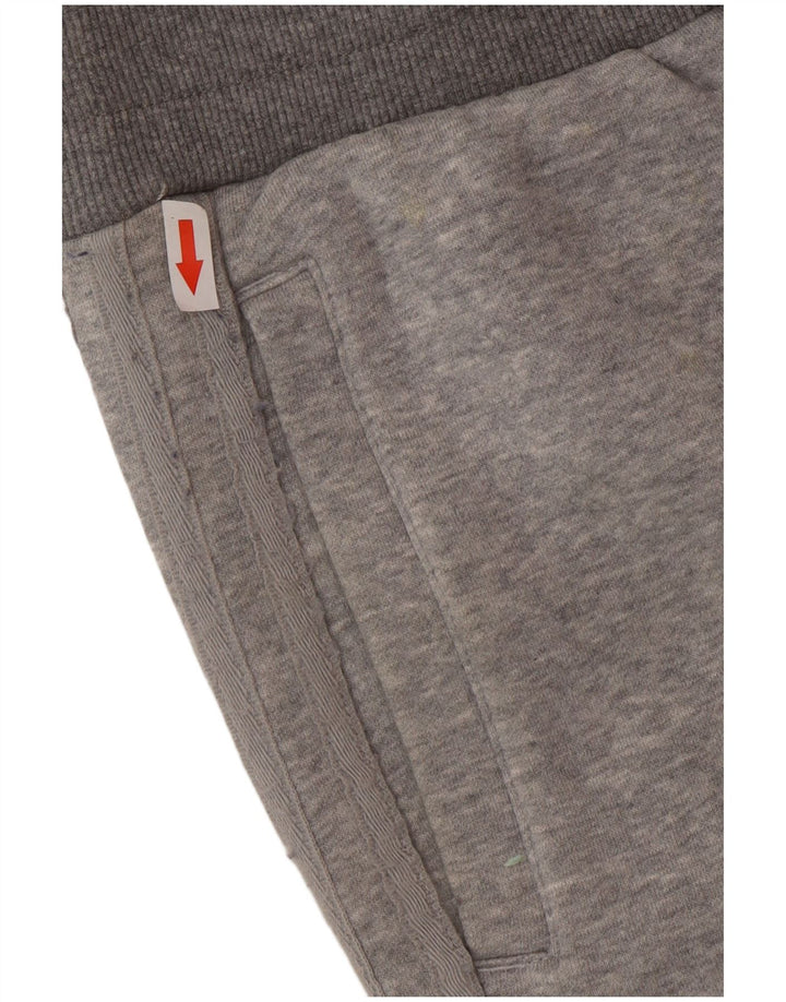 Adidas Damen-Trainingshose, UK 14, mittelgraue Colourblock-Baumwolle