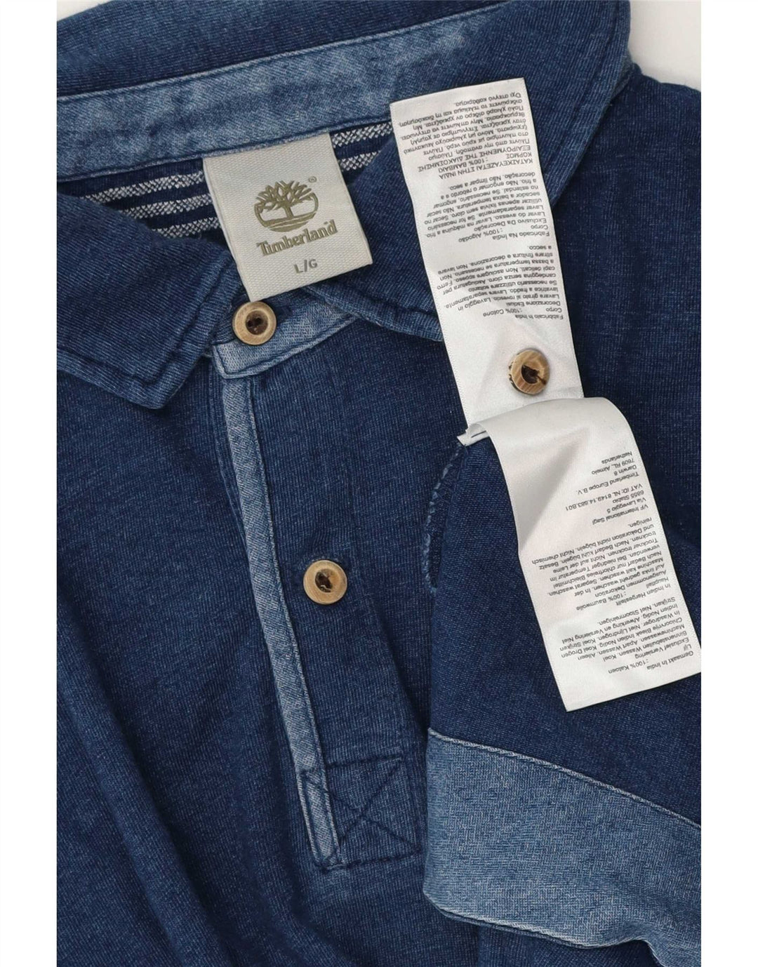 Timberland Herren-Poloshirt, große marineblaue Baumwolle