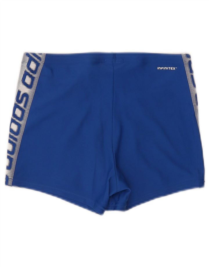 Adidas Herren Badeshorts mit Grafik, mittelblaues Nylon