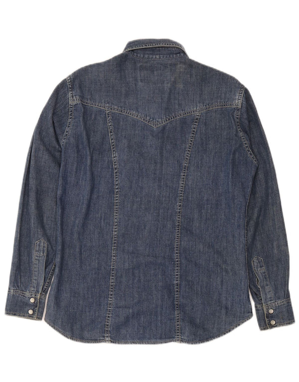 Wrangler Womens Western Denim Shirt UK 10 Small Blaue Baumwolle