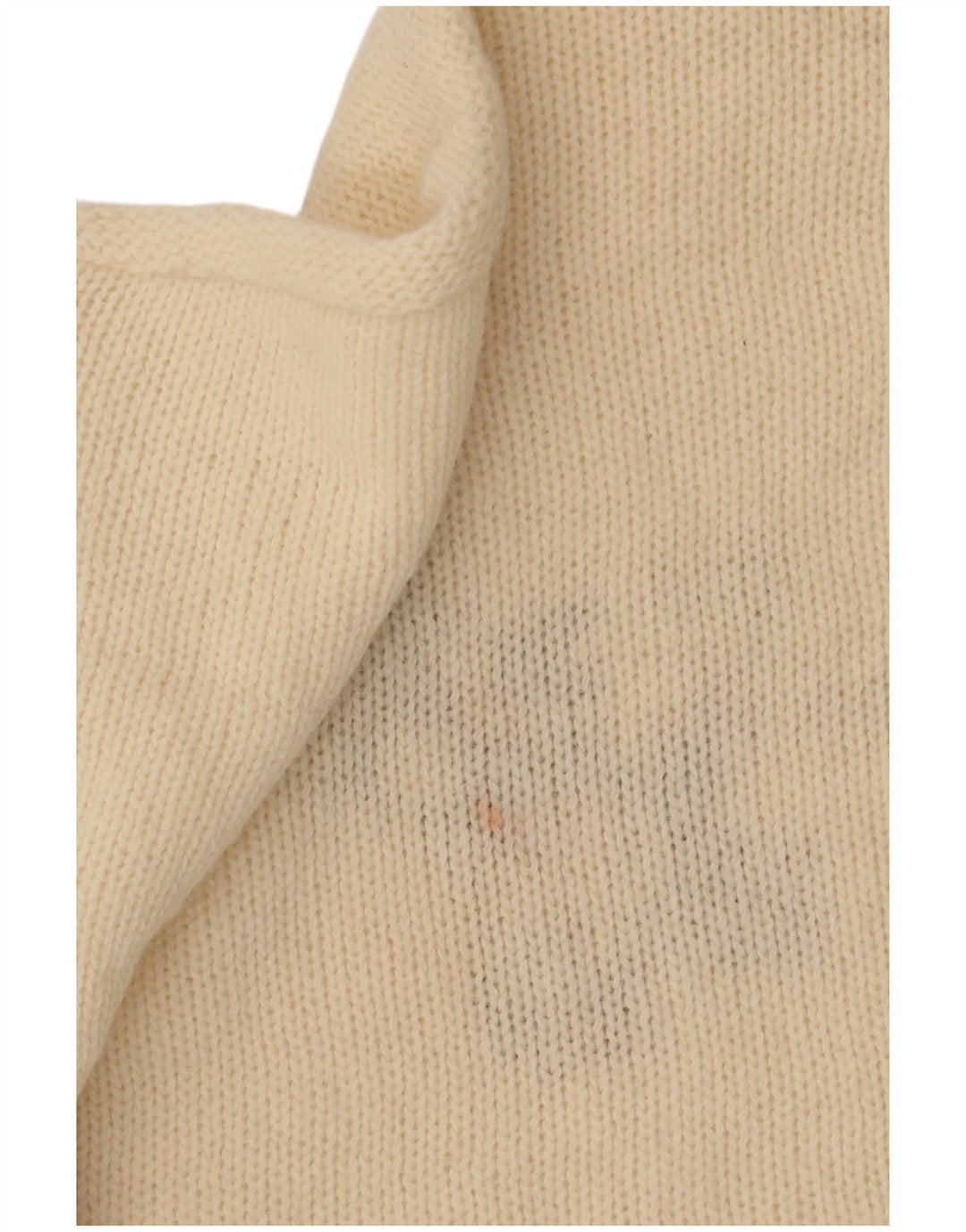 Vintage Damen Rollkragenpullover mit grafischem Rollkragen, Gr. 14, mittelgrau