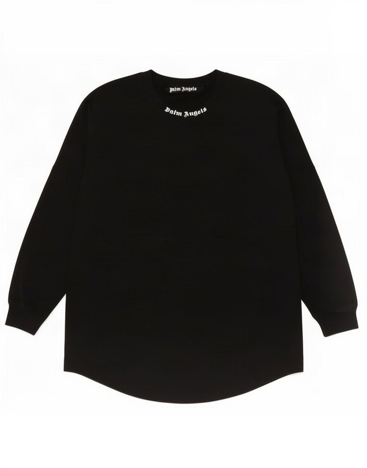 Grafischer Damen-Sweatshirt-Pullover UK 16 Large Schwarz Polyester