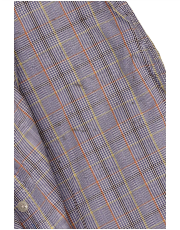 Eddie Bauer Herrenhemd XL, blau kariert, Baumwolle