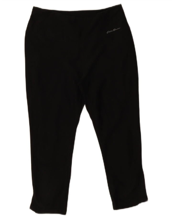 Eddie Bauer Damen Capri-Leggings UK 10 Small Schwarz Polyester