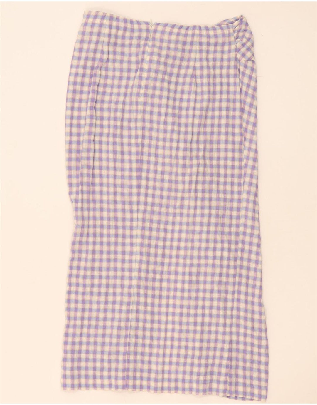 Zara Damen Maxirock Large W32 Lila Gingham