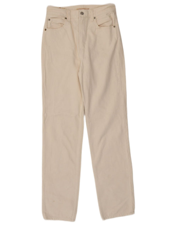 Levi's Damen High Rise Slim Straight Jeans W26 L31 Off White Baumwolle