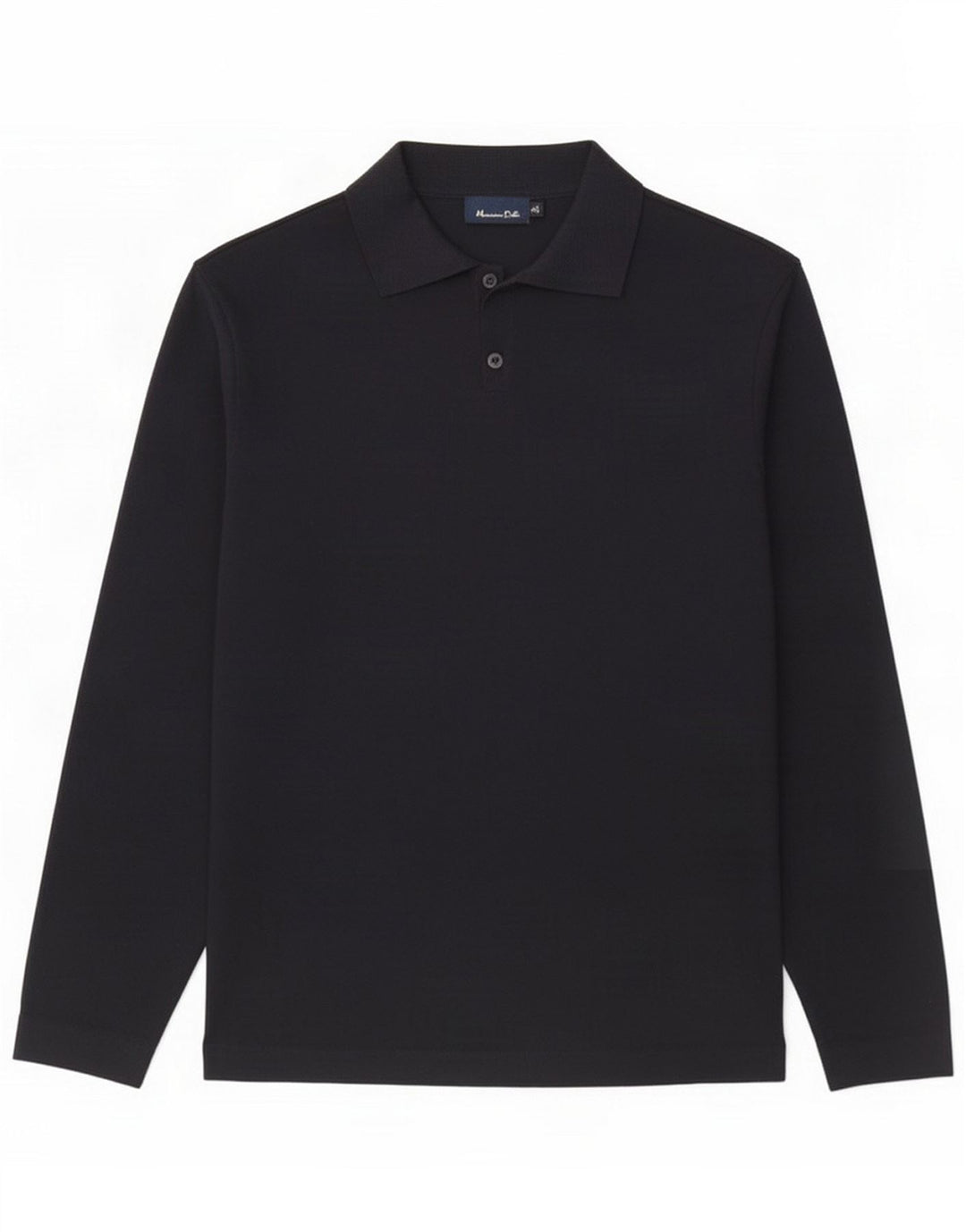 Massimo Dutti Herren-Pullover mit Rollkragen, groß, marineblaue Wolle