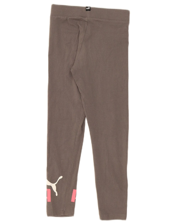Puma Mädchen-Grafik-Leggings, 9–10 Jahre, Grau